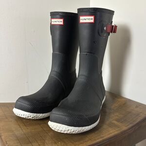 Hunter Waterproof Rain Boots Womens Size 11 Black Tall Rubber Boots